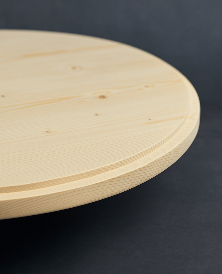 Stehtischtonne Weiß mit Tischplatte aufliegend