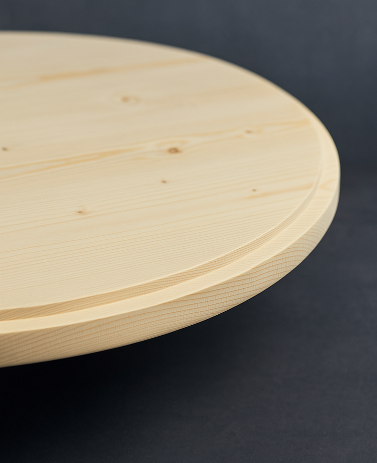 Tischplatte Durchmesser 60cm mit Nut (für Stehtischtonnen)